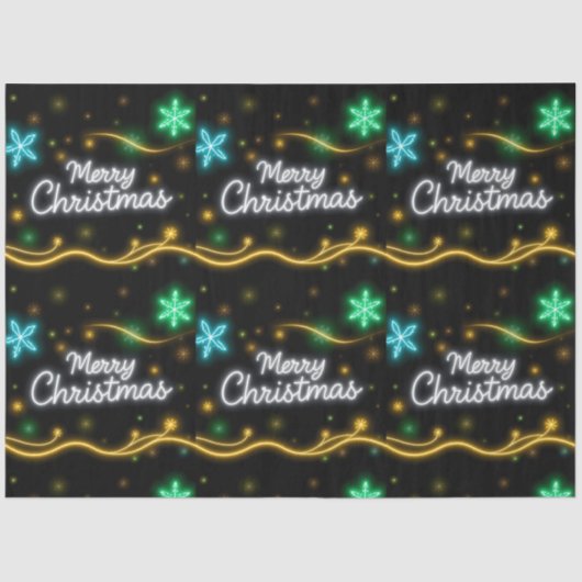 Weihnachten Populäre Neon Holiday Collection Seidenpapier (Vorderseite)