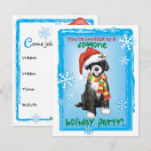 Weihnachten Portugiesischer Wasserhund Einladung (Vorne/Hinten)