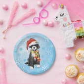 Weihnachten Portugiesischer Wasserhund Pappteller (Party)