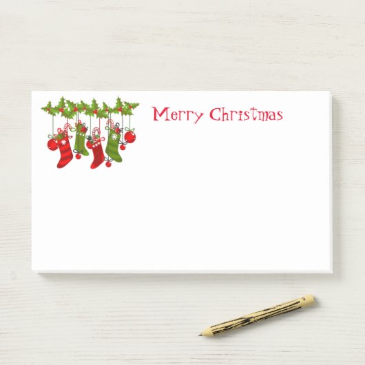 Weihnachten Post-it Klebezettel (Auf Schreibtisch)