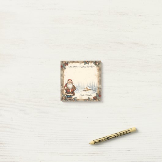 Weihnachten Post-it Klebezettel (Auf Schreibtisch)