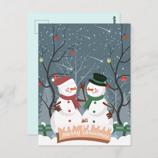 Weihnachten Postkarte (Vorne/Hinten)