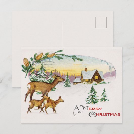 Weihnachten Postkarte (Vorne/Hinten)