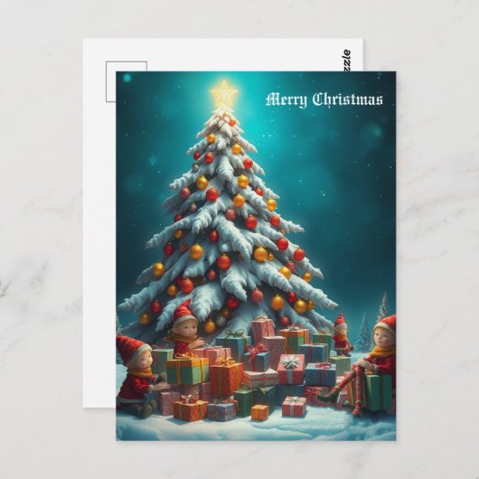 Weihnachten Postkarte (Vorne/Hinten)