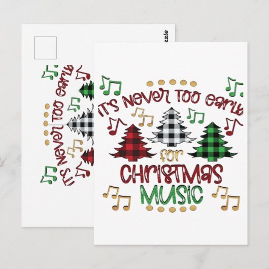 Weihnachten Postkarte (Vorne/Hinten)