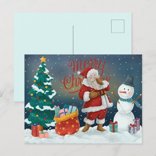 Weihnachten Postkarte (Vorne/Hinten)