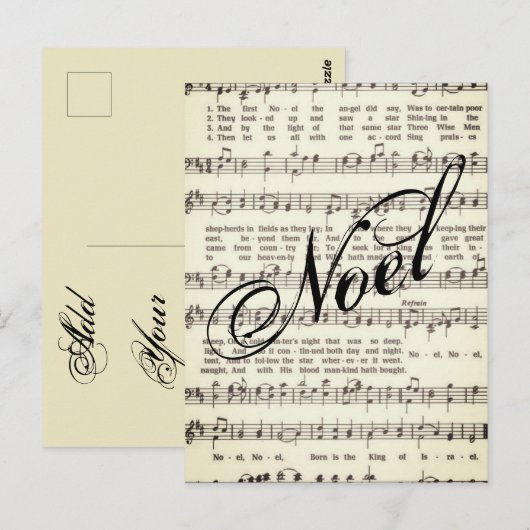 Weihnachten Postkarte (Vorne/Hinten)