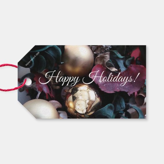 Weihnachten Potpourri (personalisieren) Doppelseit Geschenkanhänger (Rückseite Horizontal)