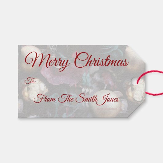 Weihnachten Potpourri (personalisieren) Doppelseit Geschenkanhänger (Vorderseite (Horizontal))