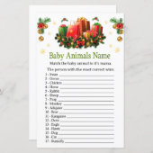 Weihnachten präsentiert Baby Animals Name Game (Vorne/Hinten)