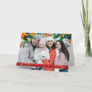 Weihnachten präsentiert Pine Boughs Frame Foto