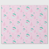 Weihnachten präsentiert Santas Snow Moderne Weihna Geschenkpapier (Flach)