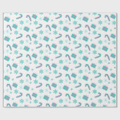 Weihnachten präsentiert Schneeflocken Moderne Weih Geschenkpapier (Flach)