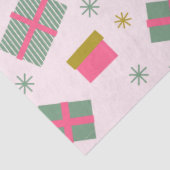 Weihnachten präsentiert Schneeflocken Rosa Weihnac Seidenpapier (Ausschnitt)