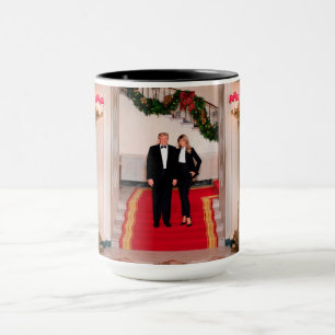 Weihnachten Präsident Donald Trump & Melania MAGA Tasse