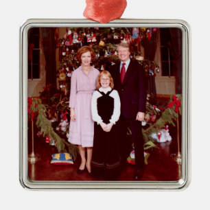 Weihnachten Präsident James Jimmy Carter Weißen Ha Ornament Aus Metall