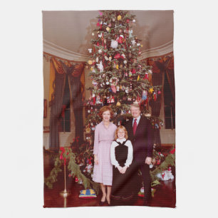 Weihnachten Präsident James Jimmy Carter Weißes Ha Geschirrtuch