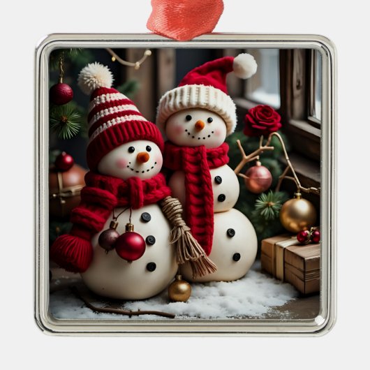 Weihnachten - Premium Platz zum Ziern Ornament Aus Metall (Vorne)