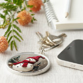 Weihnachten - Premium Round Schlüsselanhänger (Seite)