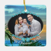 Weihnachten Puerto Sunset 1557 Keramikornament (Vorderseite)