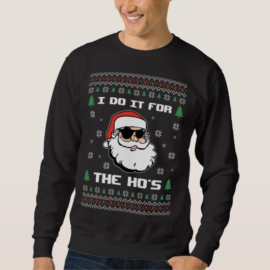 Weihnachten Pullover Funny Weihnachtsmann I Do it (Vorderseite)