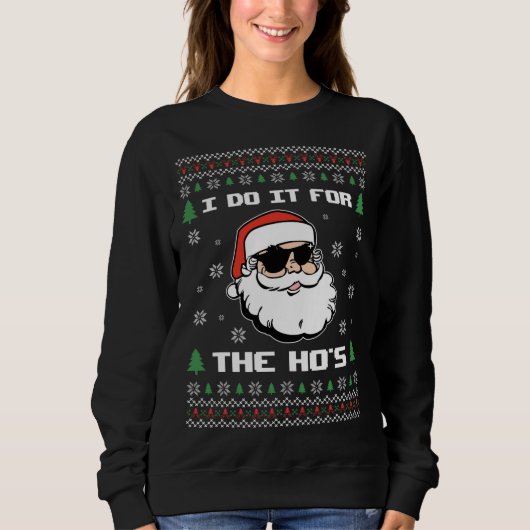 Weihnachten Pullover Funny Weihnachtsmann I Do it (Vorderseite)