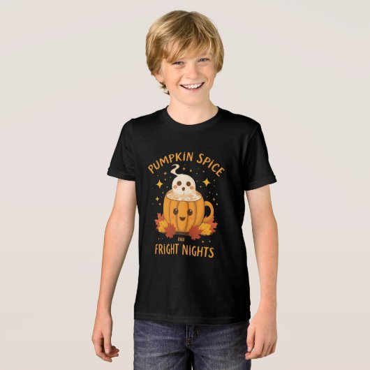 Weihnachten "Pumpkin Gewürz and Fright Nights" Tri-Blend Shirt (Vorderseite voll)