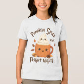 Weihnachten "Pumpkin Gewürz and Fright Nights" Tri-Blend Shirt (Vorderseite)