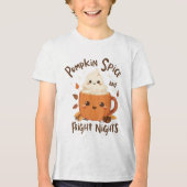 Weihnachten "Pumpkin Gewürz and Fright Nights" Tri-Blend Shirt (Vorderseite)
