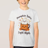 Weihnachten "Pumpkin Gewürz and Fright Nights" Tri-Blend Shirt (Vorderseite)