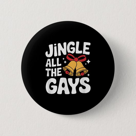 Weihnachten Pun Funny Gay Lgbt Xmas Button (Vorderseite)