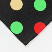 Weihnachten - Punkte-Muster auf schwarzem Hintergr Fleecedecke (Ecke)