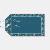 Weihnachten Pup Blue Holiday bis | Von der Geschen Geschenkanhänger (Rückseite Horizontal)