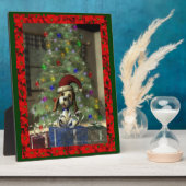 Weihnachten Puppy Plaque Fotoplatte (Seite)