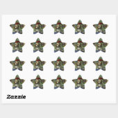 Weihnachten Puppy Star Sticker (Blatt)