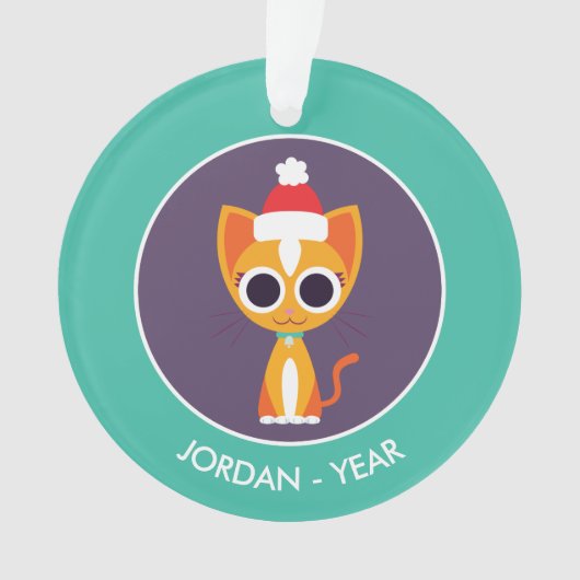 Weihnachten Purrl die Katze Ornament (Vorderseite)