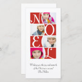 WEIHNACHTEN Puzzle in Red Christmas Grußkarte (Vorne/Hinten)