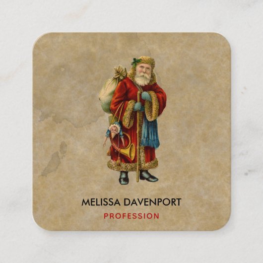 Weihnachten Quadratische Visitenkarte (Vorderseite)