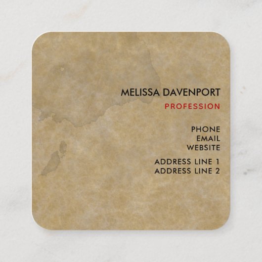 Weihnachten Quadratische Visitenkarte (Rückseite)