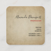 Weihnachten Quadratische Visitenkarte (Rückseite)