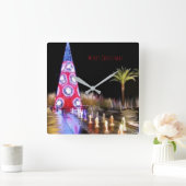 Weihnachten Quadratische Wanduhr (Zuhause)