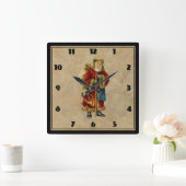 Weihnachten Quadratische Wanduhr (Zuhause)