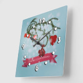 Weihnachten Quadratische Wanduhr (Winkel)