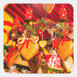 Weihnachten Quadratischer Aufkleber