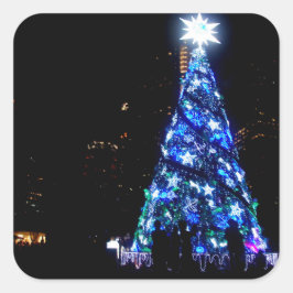 Weihnachten Quadratischer Aufkleber