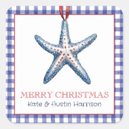 Weihnachten Quadratischer Aufkleber