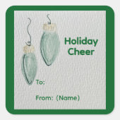 Weihnachten Quadratischer Aufkleber (Vorderseite)