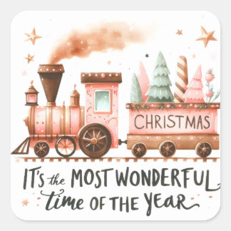 Weihnachten Quadratischer Aufkleber