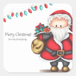 Weihnachten Quadratischer Aufkleber