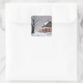 Weihnachten Quadratischer Aufkleber (Tasche)